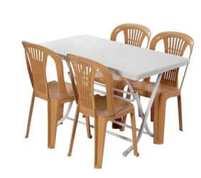 plastik masa sandalye takımı renkli